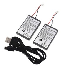 2X LIP1522 Batteries  USB Cable For Sony PlayStation PS4 CUH-2215B CUH-ZCT2U