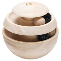 Designed By Lotte Katzenspielzeug Neya Braun 16Cm Holz Mit 4 Holzkugel
