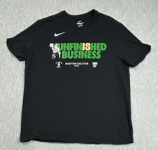 Boston Celtics Nike Shirt Mens Extra Large Black Unfinished Business 23 Playoffs