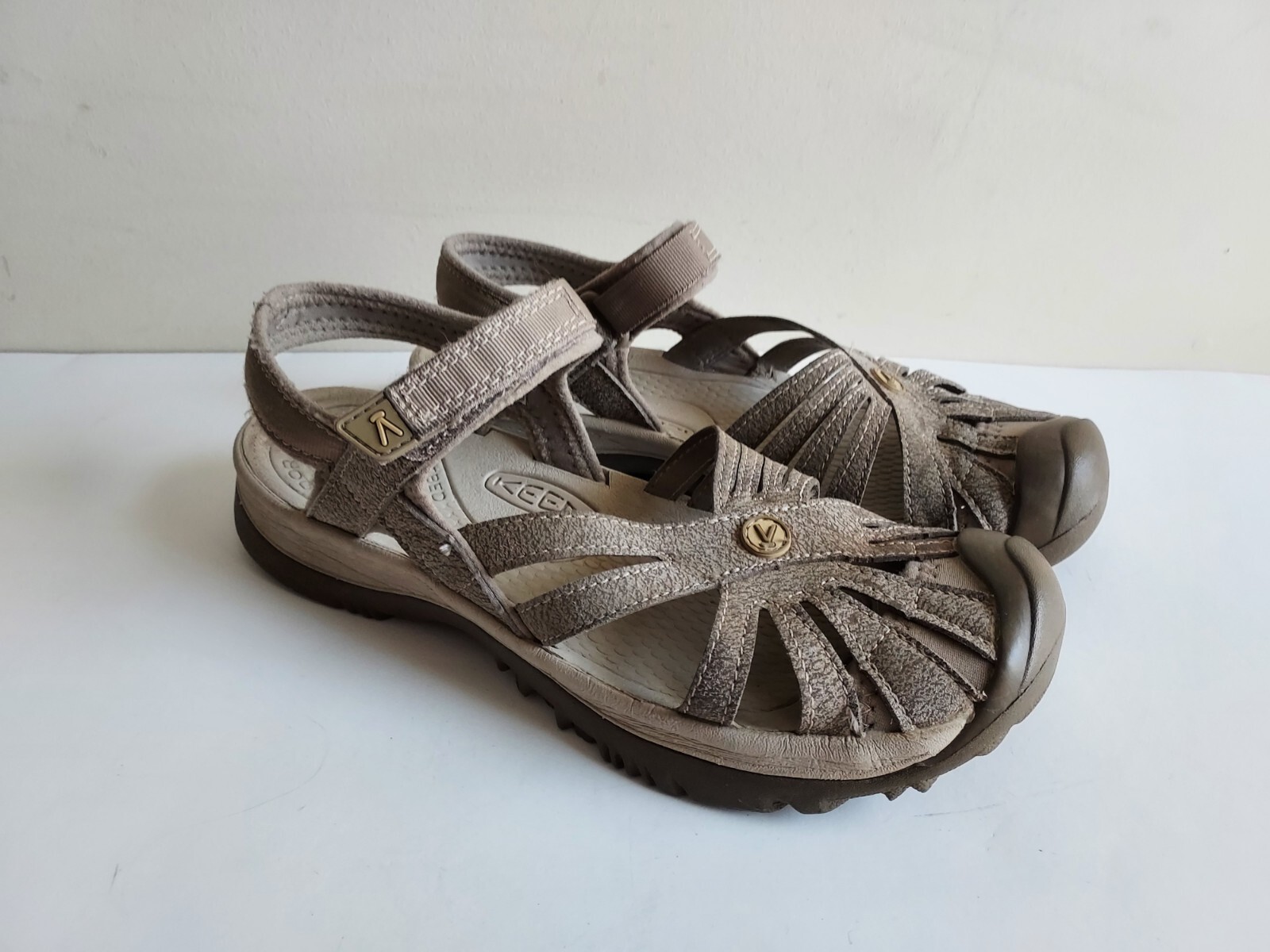 Sandali da trekking sportivi Keen 1016729 rosa casual punta chiusa marrone chiaro donna taglia 10 ottime condizioni