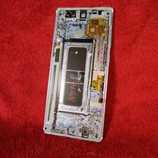 OEM Silver Samsung Note 8 Frame Buttons Heat Sink Sim Housing Replacement Part