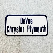 DeVoe Chrysler Plymouth Printed PATCH Sew On Vintage