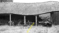 Photo 6x4 Sagging roof on old cart shed Tunstall/TG4107 For a wider view c2015