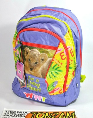 Zaino scuola WWF ITALIA Onlus, novità scuola 2019-2020 for a living Planet  | eBay