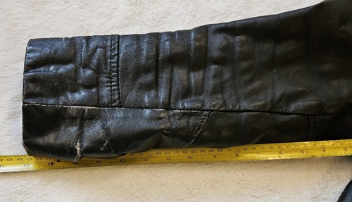 Sears Vintage Motorcycle jacket mens 42 Genuine Black leather Made In Canada - Picture 15 of 16
