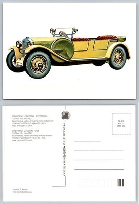 1927 Tatra 17 Vintage Open Racing Car Postcard - Pressfoto Bratislava