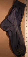 VINTAGE CREW SOCKS MADE IN FRANCE PURE LISLE 11s SAKS FIFTH AVE SEE THRU BLUE