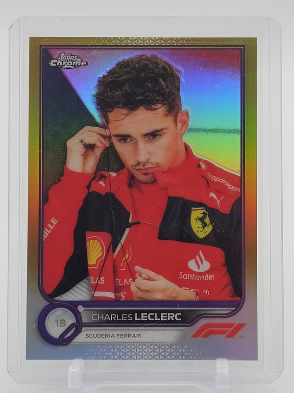 CHARLES LECLERC 2022 TOPPS CHROME F1 GOLD PURPLE REFRACTOR #26 FERRARI Q5033