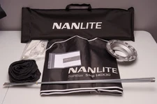 Nanlite Stripbank Softbox with Bowens Mount & Grid (16” x 55") Open Box