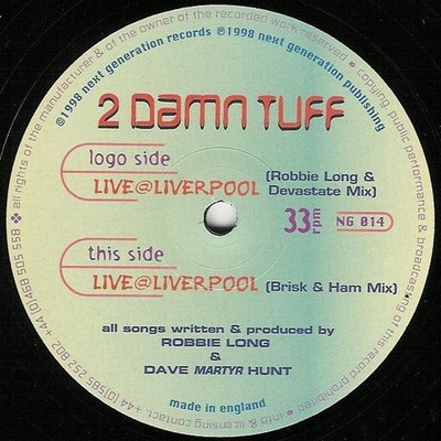 2 Damn Tuff - Live @ Liverpool (Vinyl 12'' - 1998 - UK - Original)