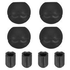 4Pcs 0.51" Chair Feet Replacement TPE Camping Chair Leg Tips Cap Protector Black