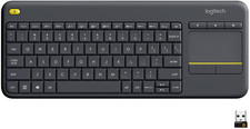 Logitech K400 plus Wireless Touch TV Keyboard with Easy Media Control and Built-