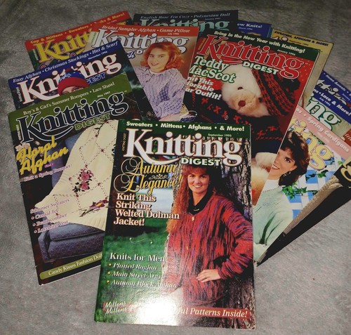 Knitting Digest Magazine Lot Of 17 Vintage Pattern Sweater Afghan Craft