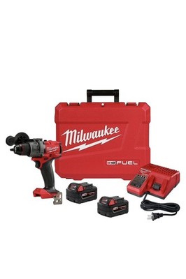 Milwaukee 2904-22 M18 FUEL 18V 1/2'' Cordless Li-Ion Hammer Drill/Driver Kit