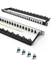 0.5U 24 Port Blank Keystone Patch Panel 19 Inch Rackmount Wall Mount UTP STP