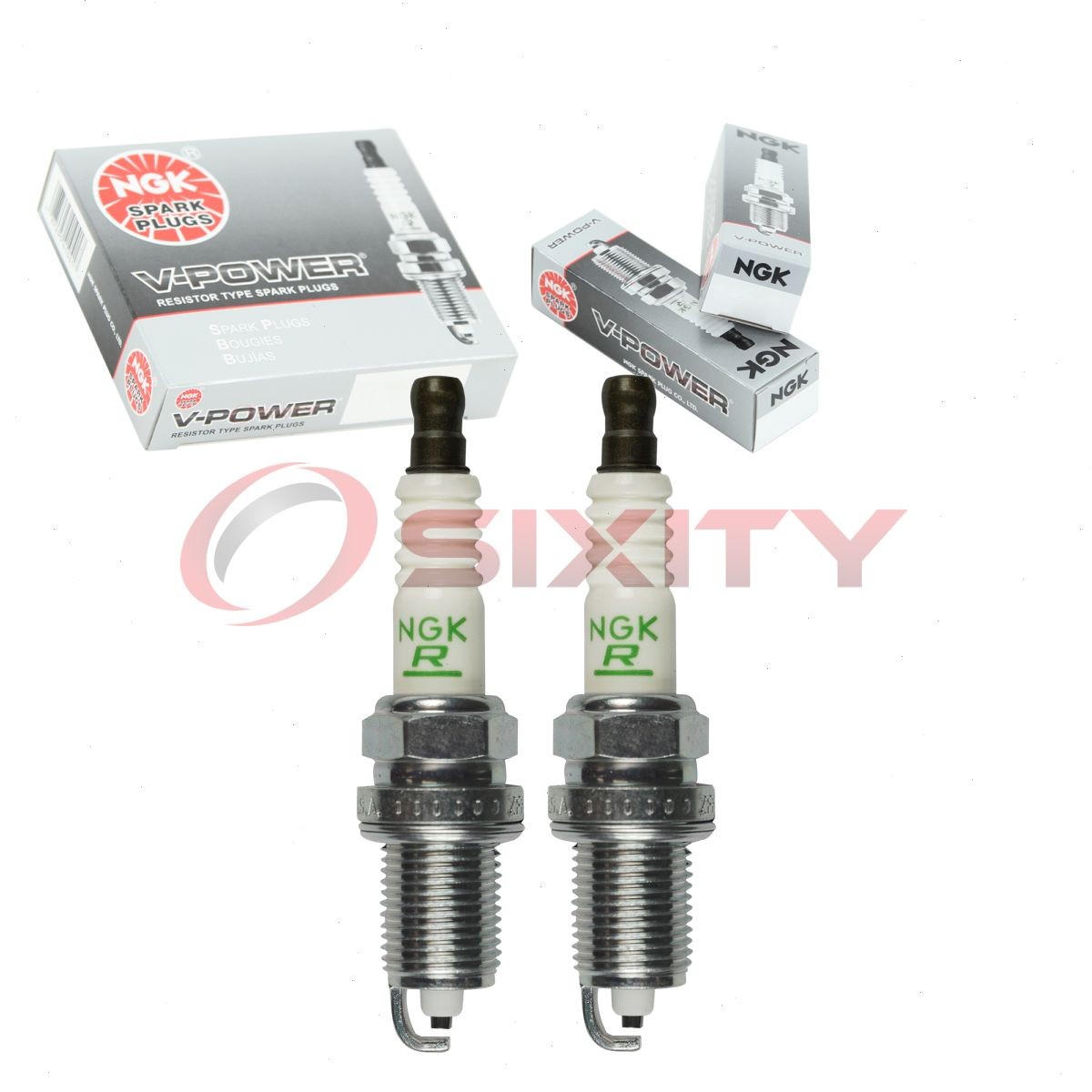 2 pc NGK 90760 ZFR6F-11 BLYB V-Power Spark Plugs for SP445 RC12LYC RC12LC4 of