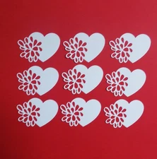 Die Cut Blooming Hearts Cardstock Cards or  Scrapbooking