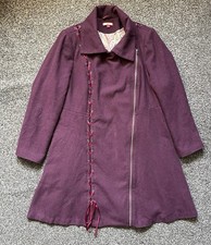 Joe Browns Absolute Corset Coat Size UK 18 Burgundy Ribbon Detail