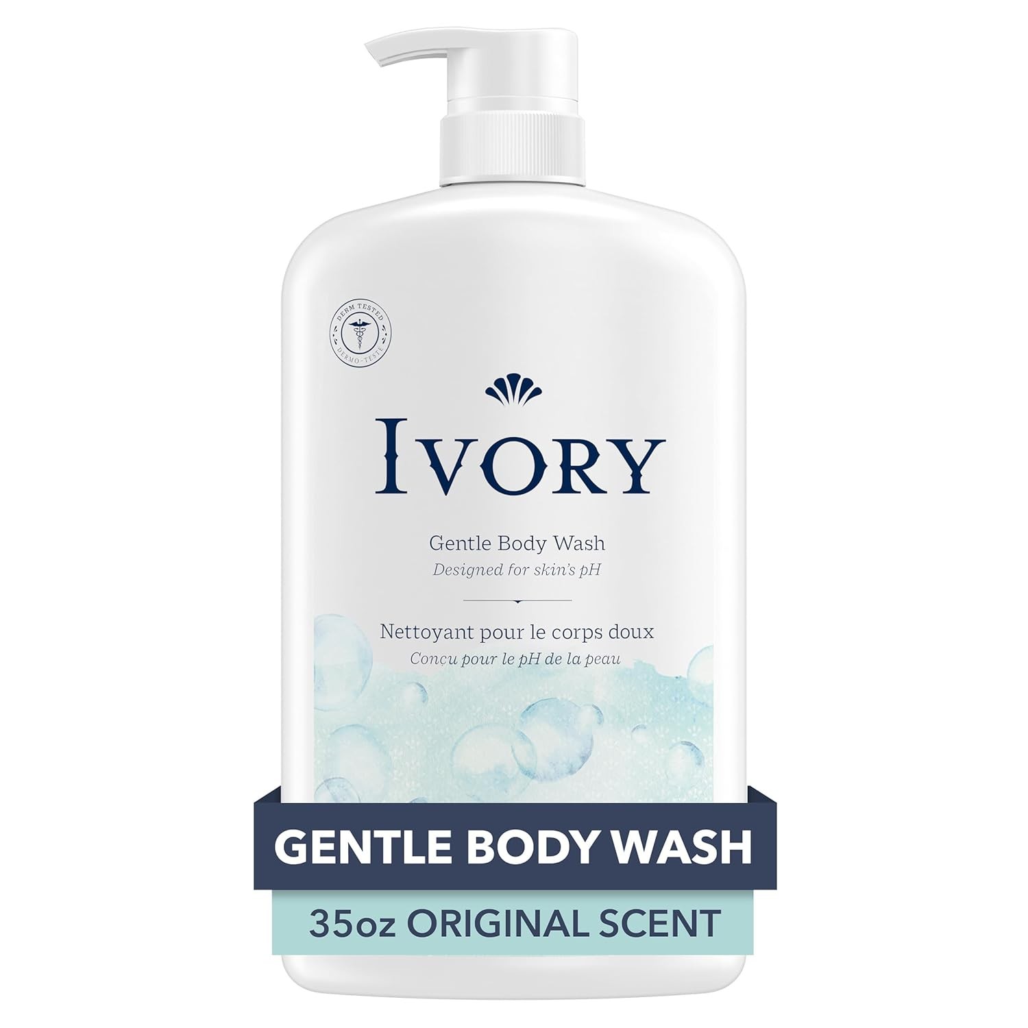 Ivory Body Wash, Designed the Whole Family, Gentle Formula, Free of Dyes 35 oz
