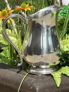 Gorham Newport Silver-Plated Footed Water Pitcher 8.5" Tall Vintage 