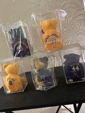 1999 Salvino's B-Ball Bammers Lakers 32 Magic Johnson Tie Dyed Plush Bear NWT