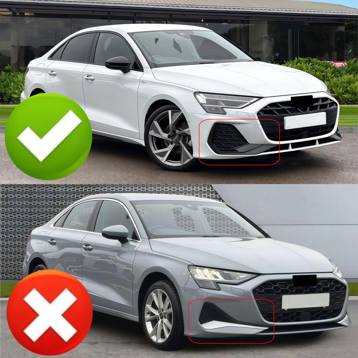 For AUDI S3 A3 S Line 25-26 8Y Facelift Front Lip Splitter Spoiler
