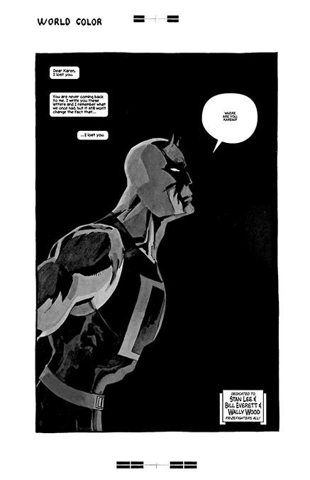 Tim Sale Daredevil: Yellow #5 Rare Large Production Art Pg 1 Mono
