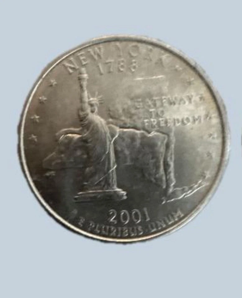 2001 P New York Quarter Rare Double Strike Error Perfect Condition Uncertified - Image 3 of 4