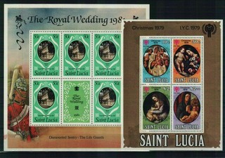 Saint Lucia Briefmarken 1 Steckkarte postfrisch