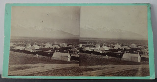 1800's. Stereoview . SAVAGE & OTTINGER. SOUTH EAST VIEW OF SALT LAKE CITY UTAH