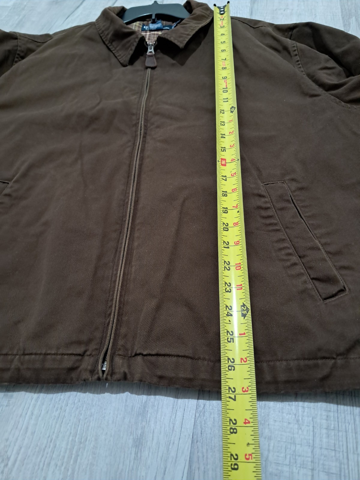 Polo Ralph Lauren Mens Harrington Jacket Size 2XL Cotton Brown Plaid Lined