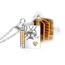 MOROTOLE For Daughter-My Incredible Book Necklace,To My 19.69 inches, Silver