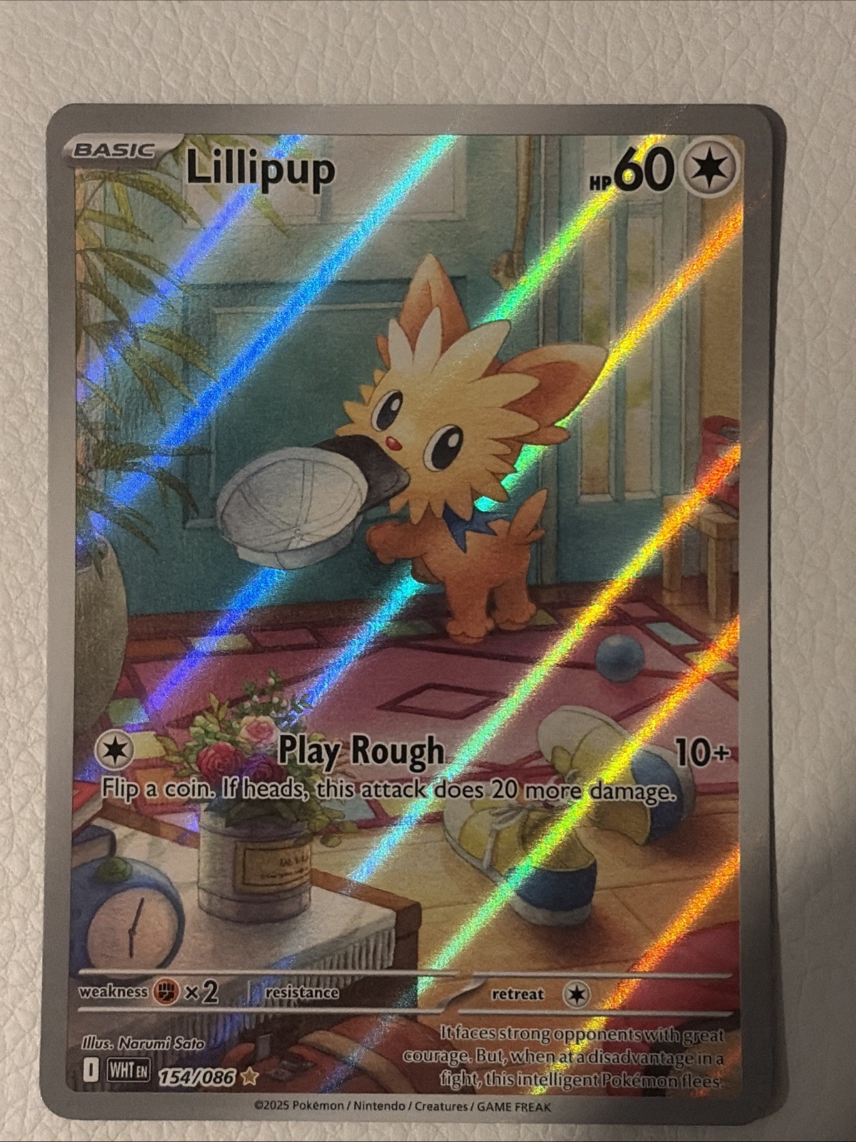 NM Lillipup 154/086 Illustration Rare SV White Flare Rare