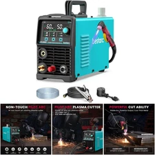 Plasma Cutter 50A 1/2'' Cut Large LED Air Sensor Dual Voltage 3/4 Inch Max