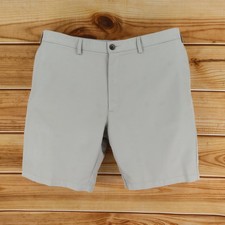 Haggar Chino Shorts Mens Size 40 Beige 100 Polyester Pockets Flat Front