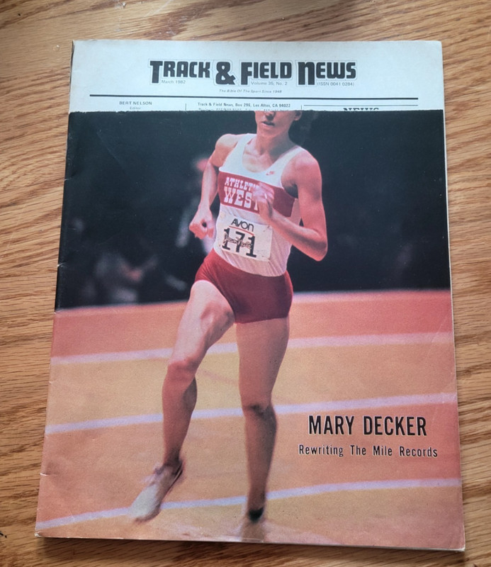 Track & Field News  March 1982      Mary Decker  Doug Padilla