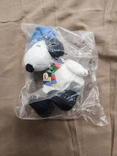 New PEANUTS Snoopy Dog MetLife Winter Olympics Hat Scarf Plush