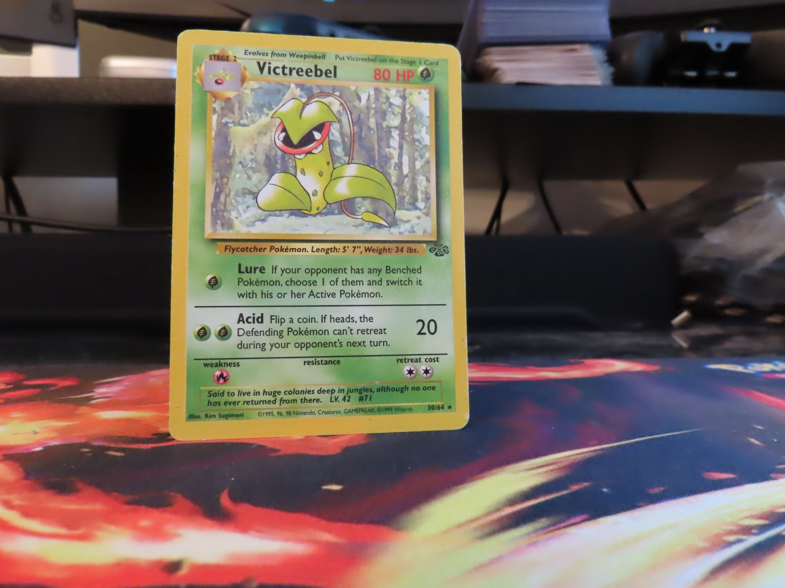 Victreebel Jungle Rare Non Holo WOTC MP Pokemon Card Vintage Kanto Classic