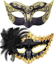 Couple Masquerade Masks Set Venetian Party Mask Costume Mask....