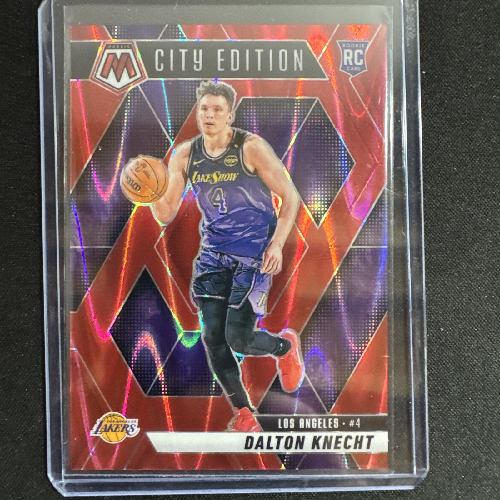 2024-25 Panini Mosaic Dalton Knecht City Edition Red Seismic Mosaic /299