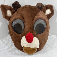 Dan Dee Rudolph Big Greeter Head 18x18x16 Plush Costume Mask Reindeer Christmas