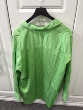 Primark Size L -16 Green Long Sleeve Blouse Shirt  oversize spring summer 