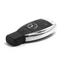 For Mercedes Benz 3 Buttons And 2 Battery Smart Key Fob Remote Chrome Logo