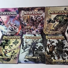 2010 Pathfinder Roleplaying Game Hard Cover Source Books RPG Lot Of 6 3.5 OGL 