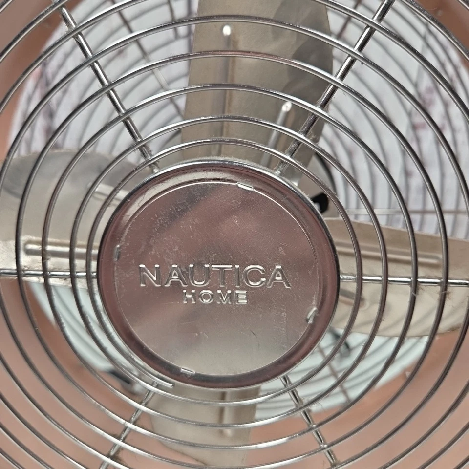 Ventilador Nautica Home rosa redondo metal aparência retrô 2 velocidades silencioso 10" - Imagem 2 de 4