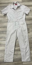 Vintage Dickies Men s 44 Medium Hickory Stripe Coveralls Short Sleeve Workwear
