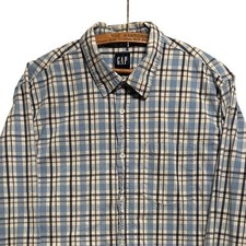 GAP Mens Lightweight LS Button Down Woven Shirt in Glacier Grey Size XL (tag)