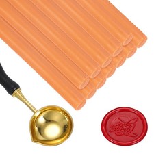 12 Pcs Wax Seal Sticks, Glue Gun Sealing Wax Sticks with Spoon, Orange Pink