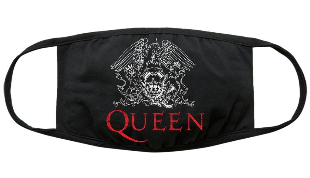 Queen Classic Crest Black Face Mask OFFICIAL