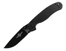 Ontario Knives RAT 1 Liner Lock 8846 Black AUS-8 Black Nylon 6